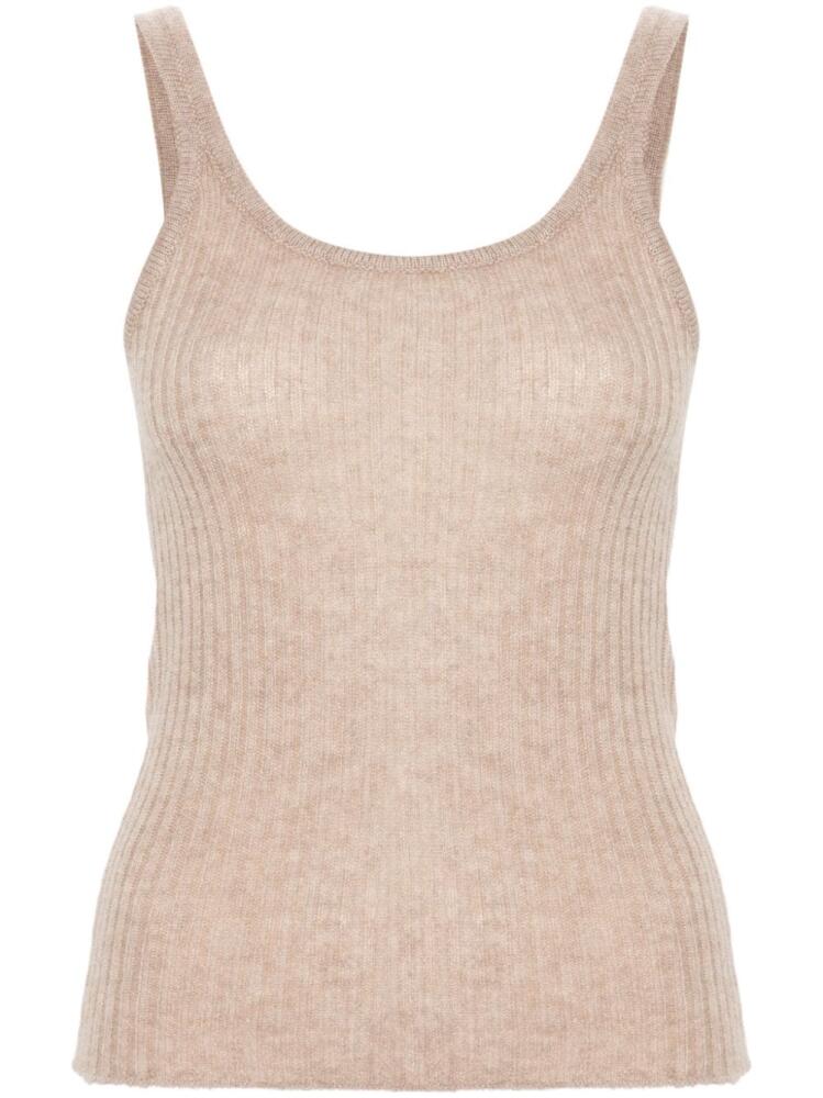 Ermanno Scervino ribbed cashmere tank top - Neutrals Cover