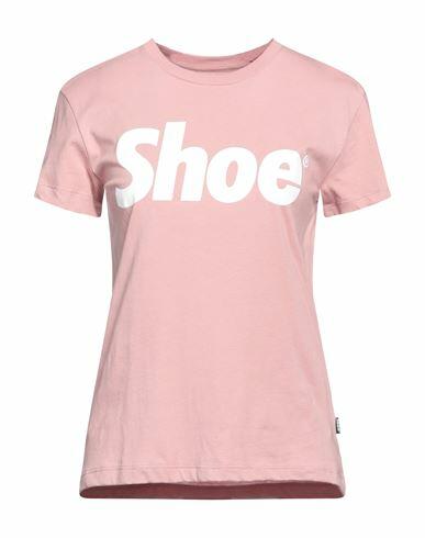 Shoe Woman T-shirt Pastel pink Cotton Cover