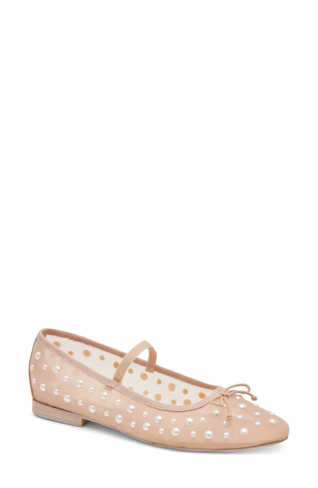 Dolce Vita Cadel Imitation Pearl Mary Jane Flat in Blush Mesh Cover