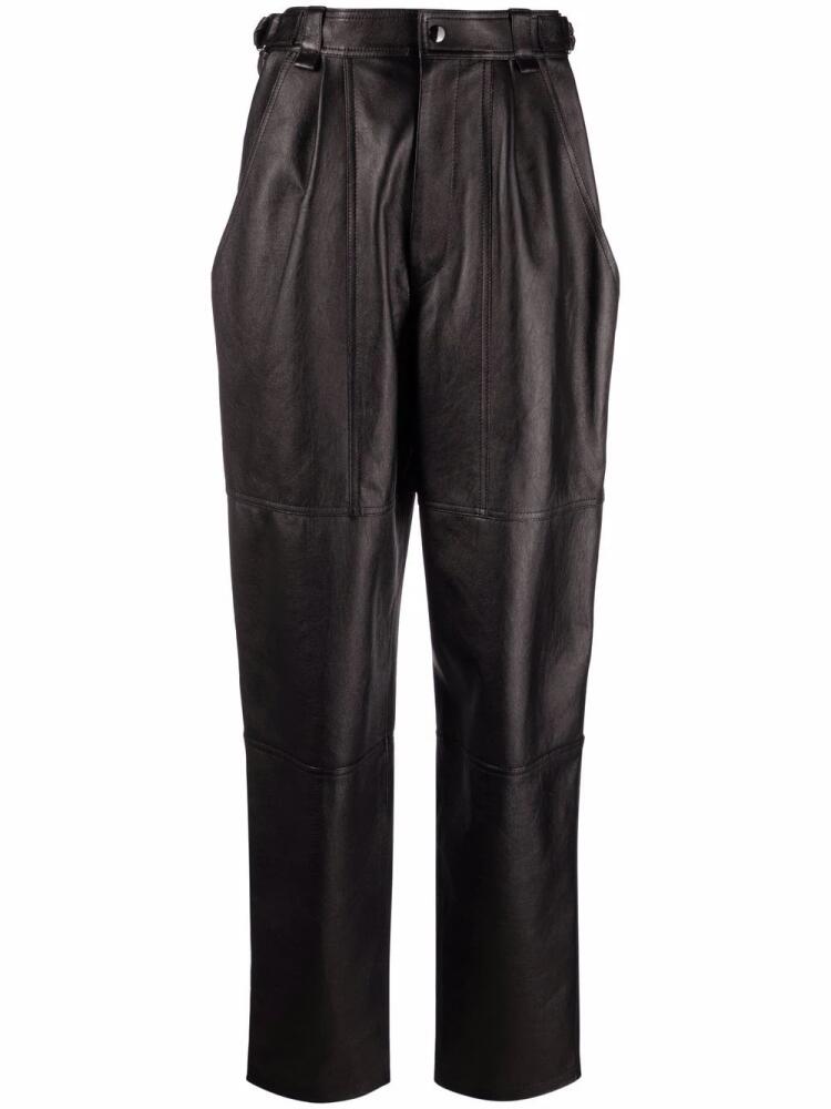 ISABEL MARANT straight leg leather trousers - Black Cover