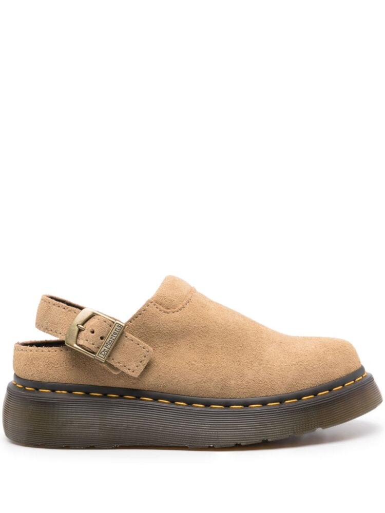 Dr. Martens Laketen suede flatform mules - Brown Cover