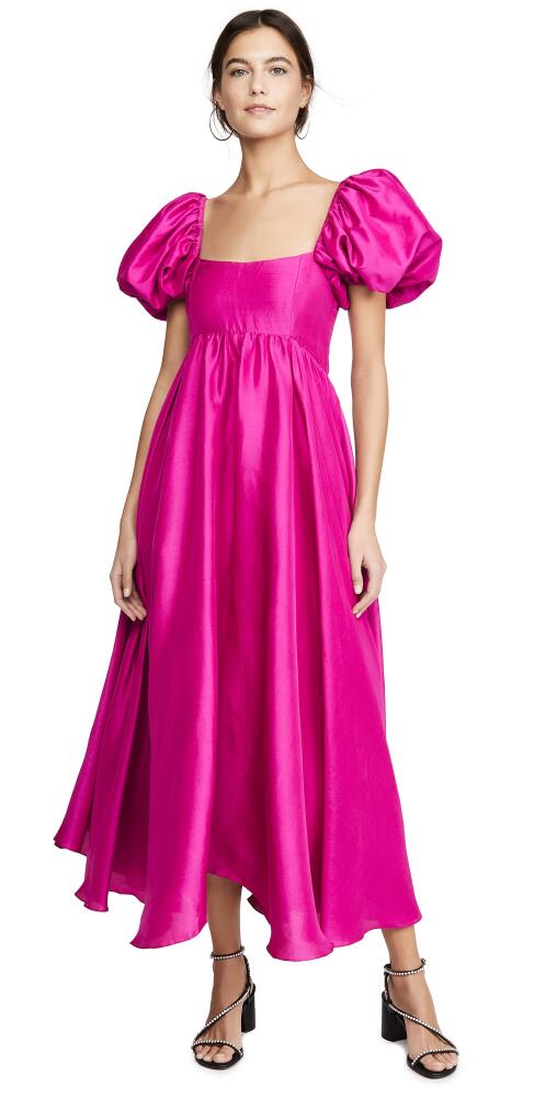 Azeeza Rory Puff Sleeve Dress Magenta Cover