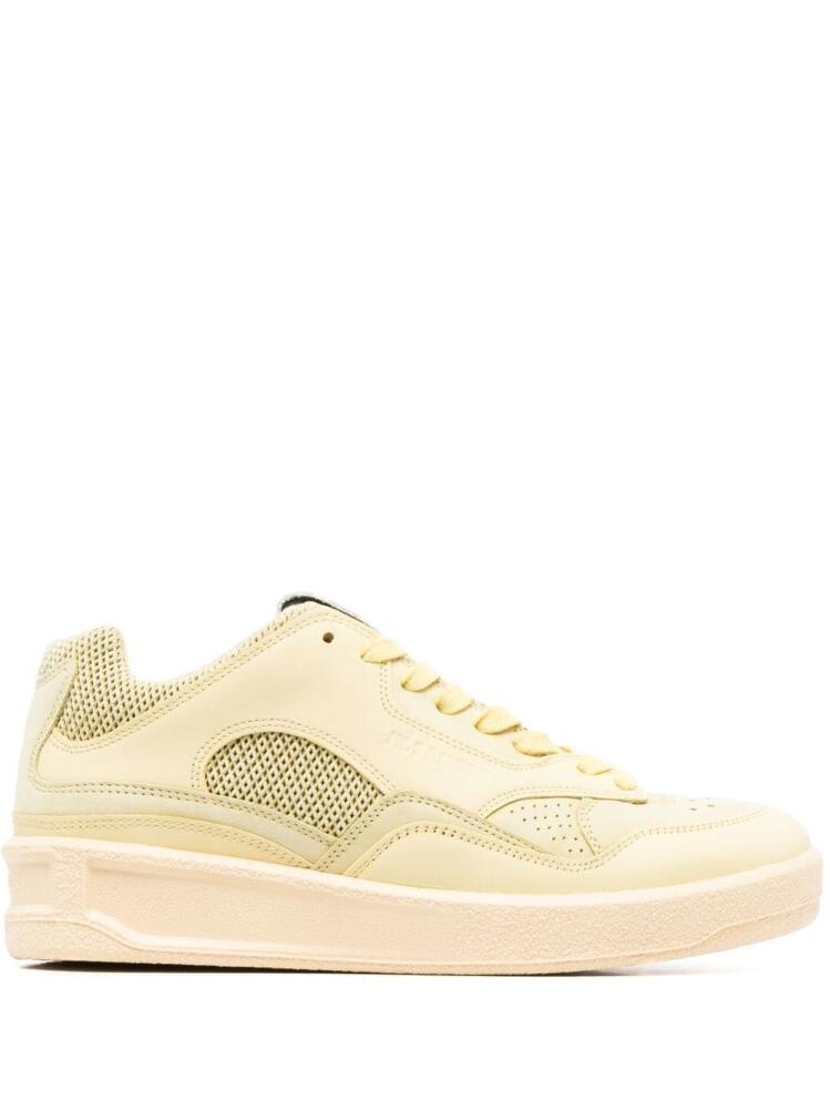 Jil Sander panelled low-top sneakers - Yellow Cover