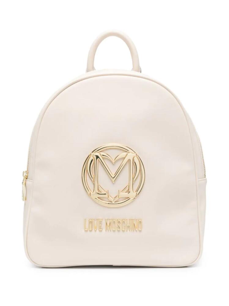 Love Moschino logo-plaque backpack - Neutrals Cover