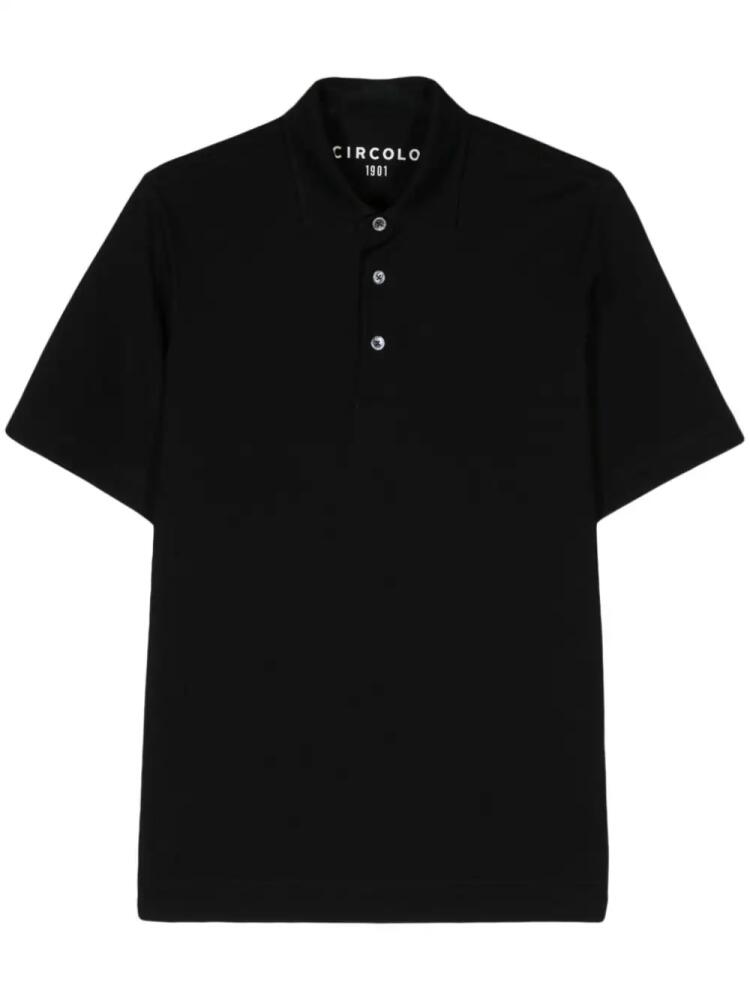 Circolo 1901 piqué-weave polo shirt - Black Cover