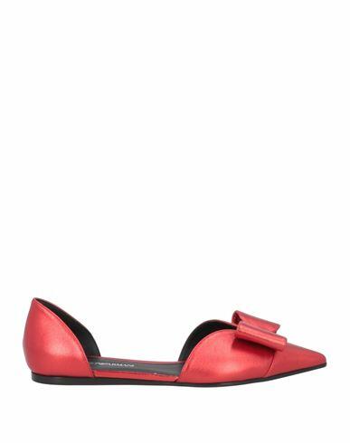 Emporio Armani Woman Ballet flats Red Leather Cover