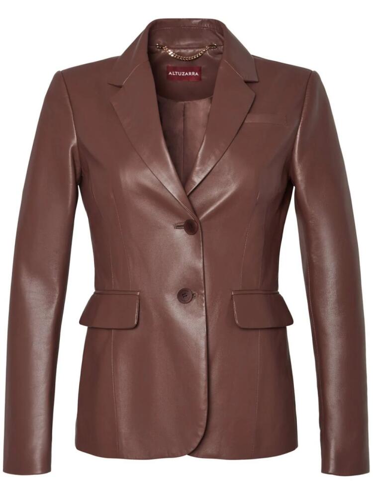 Altuzarra Fenice leather blazer - Brown Cover