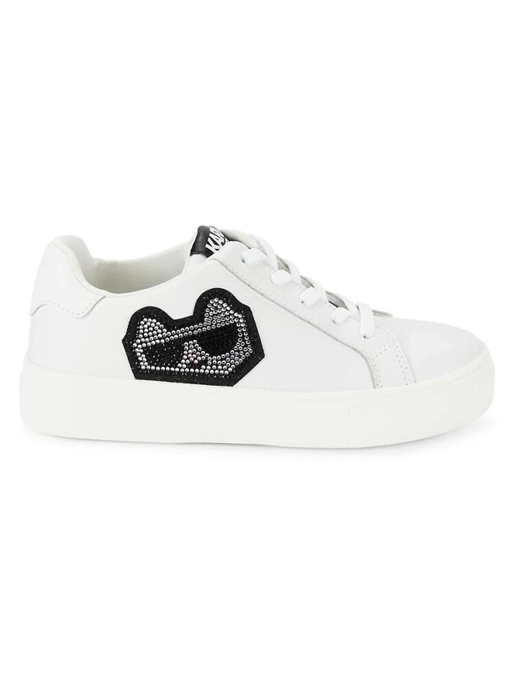 Karl Lagerfeld Paris Women's Chivon Embellished Choupette Sneakers - Bright White Cover