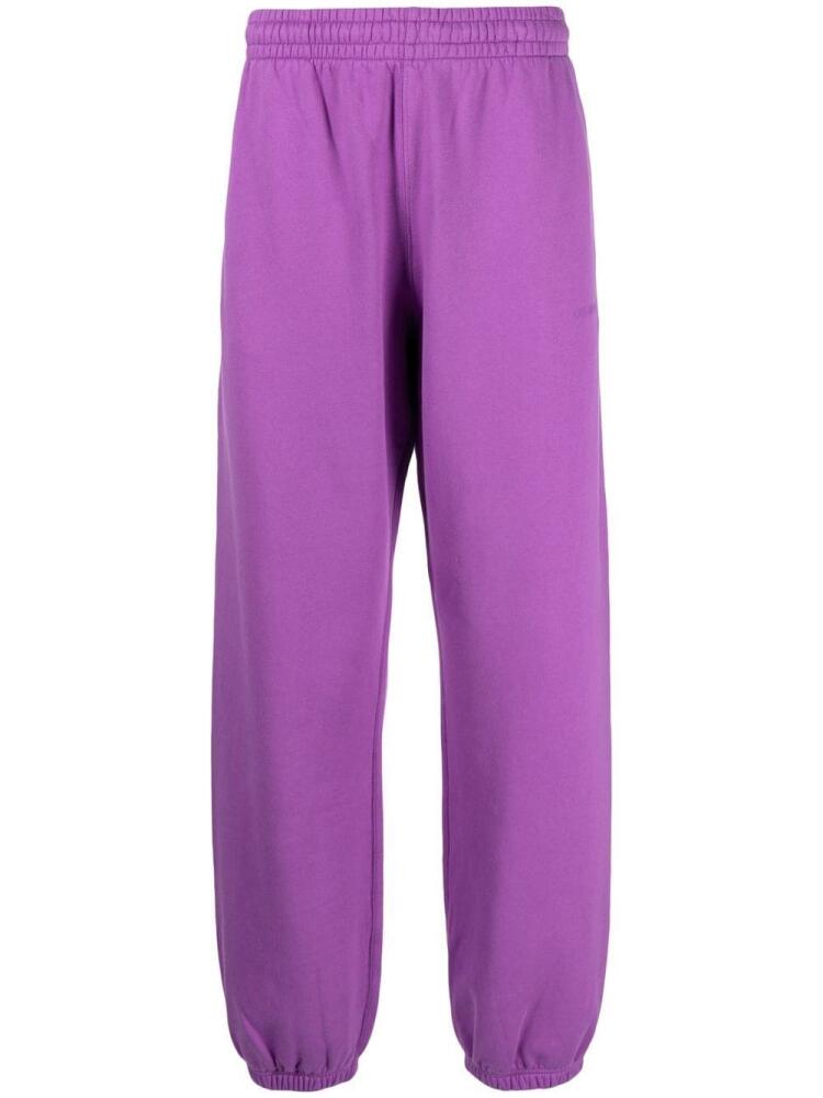 Off-White Diag-print slouchy track pants - Purple Cover