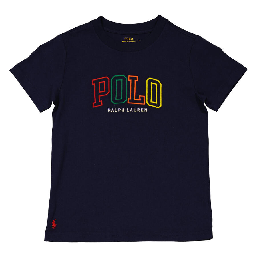 Polo Ralph Lauren Boys Cruise Navy Polo Logo T-Shirt Cover