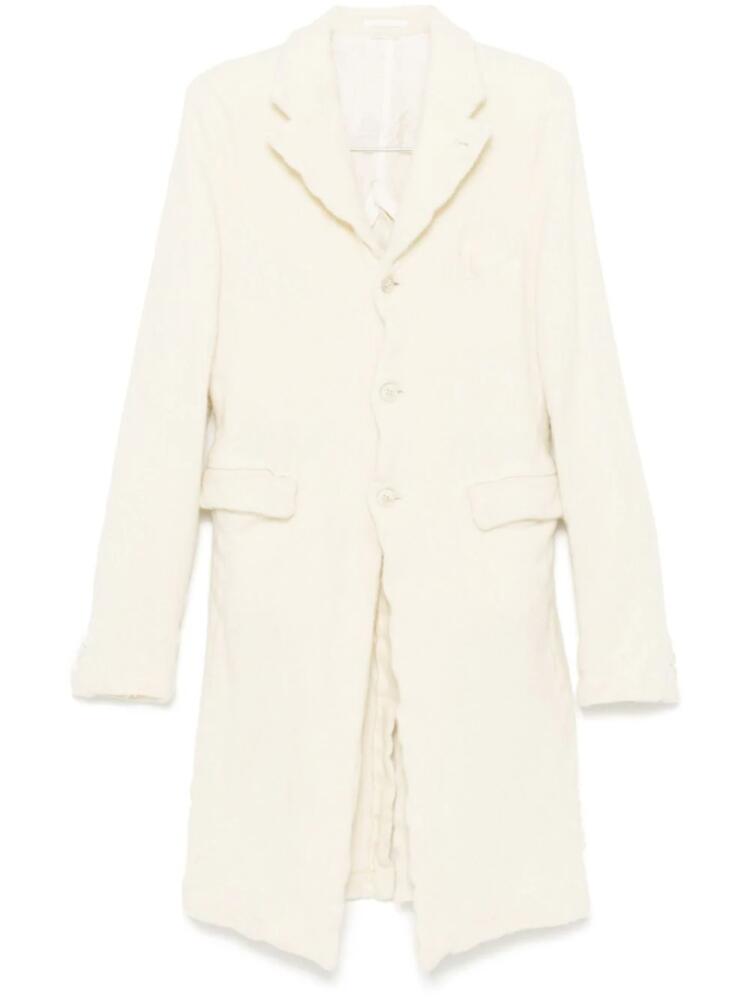 Comme des Garçons Homme Plus brushed coat - White Cover