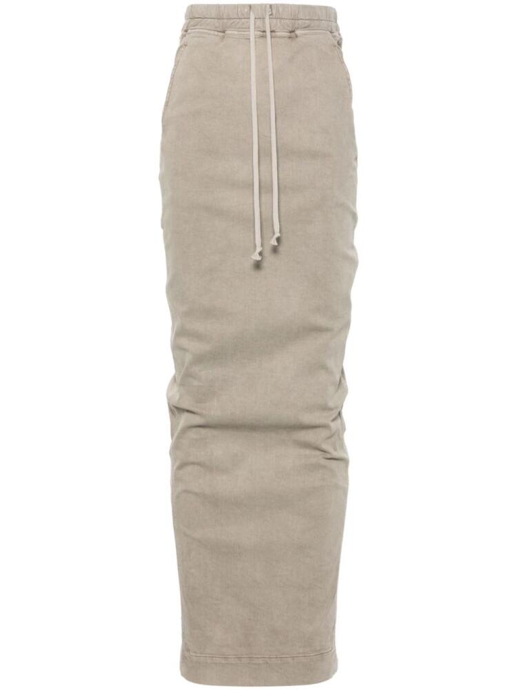 Rick Owens DRKSHDW Pillar denim midi skirt - Neutrals Cover