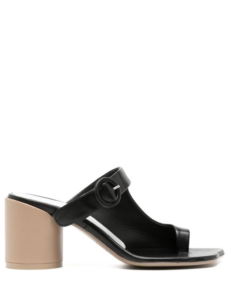 MM6 Maison Margiela 70mm leather mule sandals - Black Cover