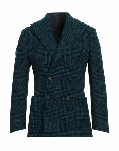 Doppiaa Man Blazer Deep jade Virgin Wool Cover