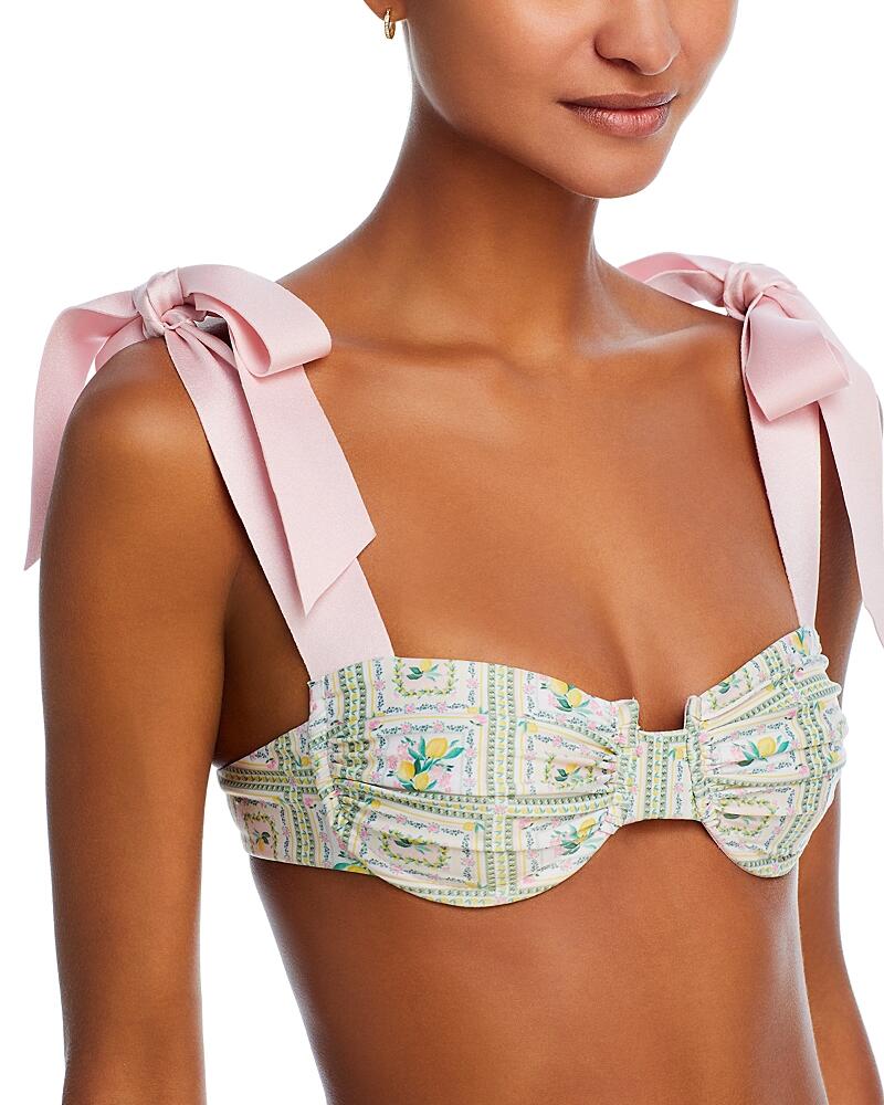 Capittana Lina Lemon Flowers Underwire Bikini Top Cover