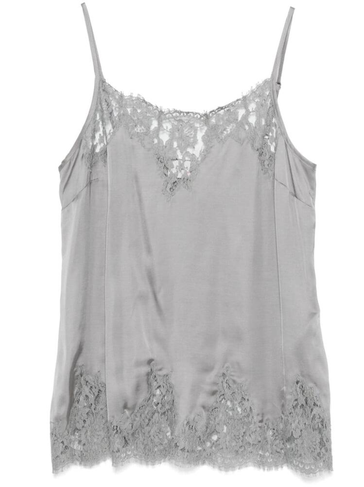 ERMANNO FIRENZE floral-lace tank top - Grey Cover