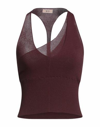 N°21 Woman Top Burgundy Viscose, Polyacrylic, Polyester Cover