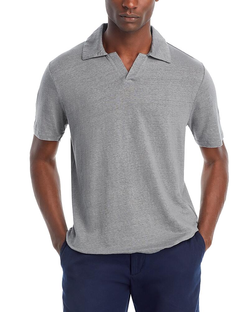 Officine Generale Simon Heathered Open Collar Polo Shirt Cover