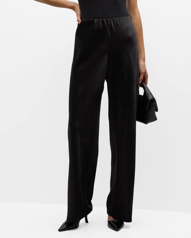 Vince Fluid Bias-Cut Crushed Satin Pants Cover