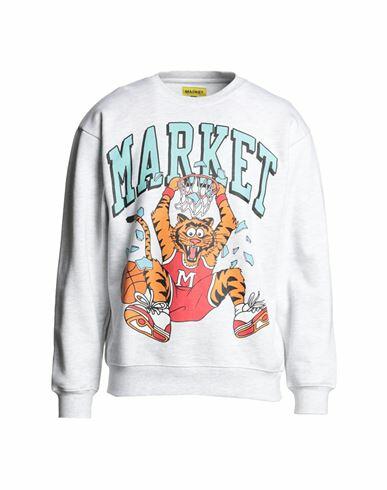 Market Chinatown Dunking Cat Crewneck Sweatshirt Man Sweatshirt Light grey Cotton Cover