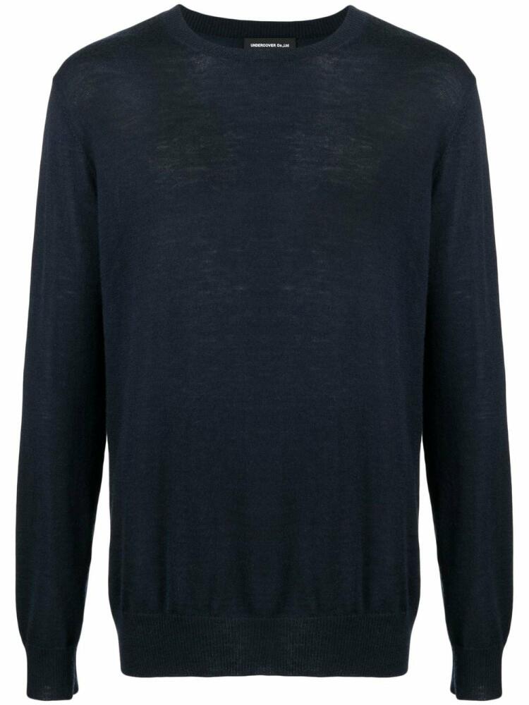 Undercover side-slits cashmere jumper - Blue Cover