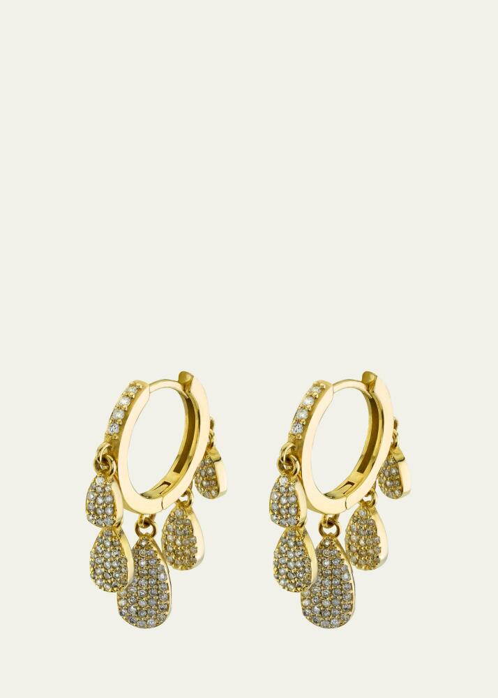 Sheryl Lowe 14K Yellow Gold Pave Diamond 5 Shaker Earrings Cover