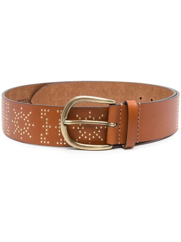 ISABEL MARANT stud-detail 40mm belt - Brown Cover