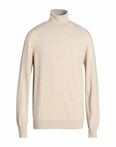 Alpha Studio Man Turtleneck Beige Geelong Wool Cover