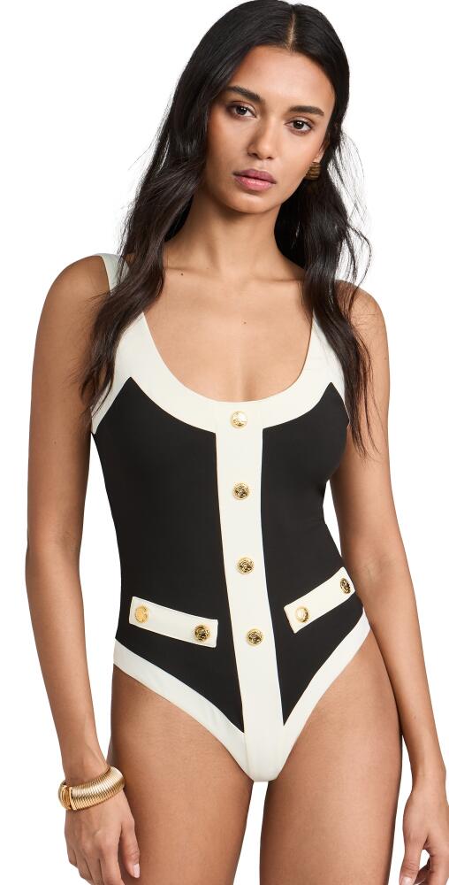 CAROLINE CONSTAS Sailor One Piece Black Off White Combo Cover