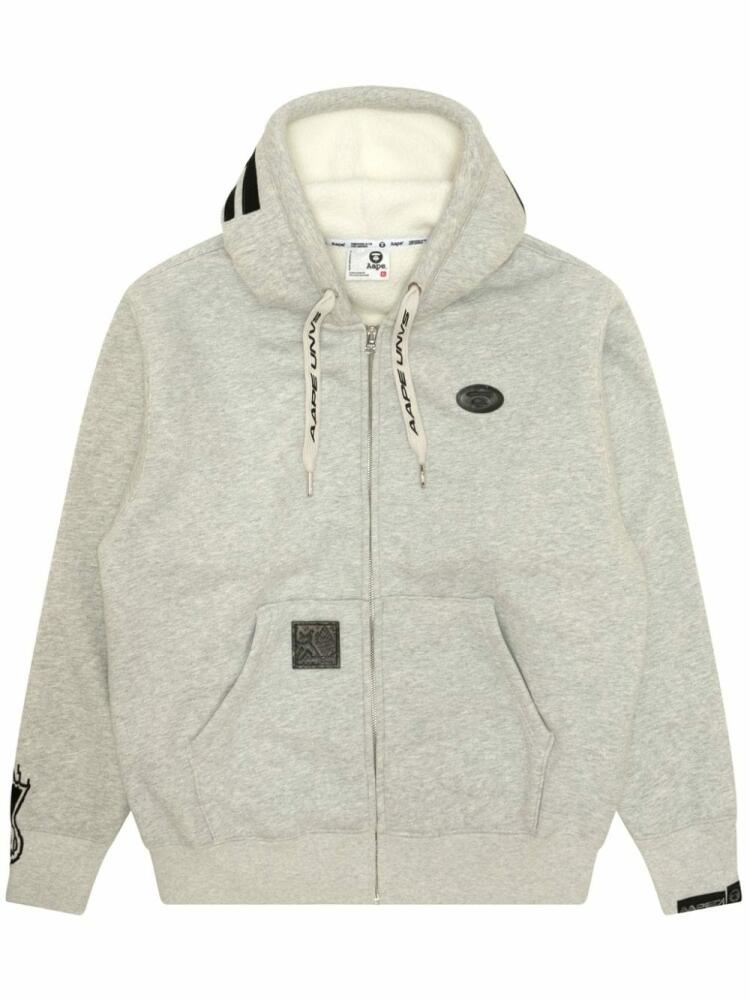 AAPE BY *A BATHING APE® cotton zip-up hoodie - Grey Cover