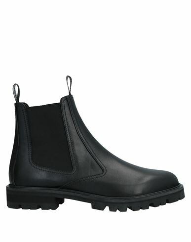 Celine Man Ankle boots Black Soft Leather, Textile fibers Cover