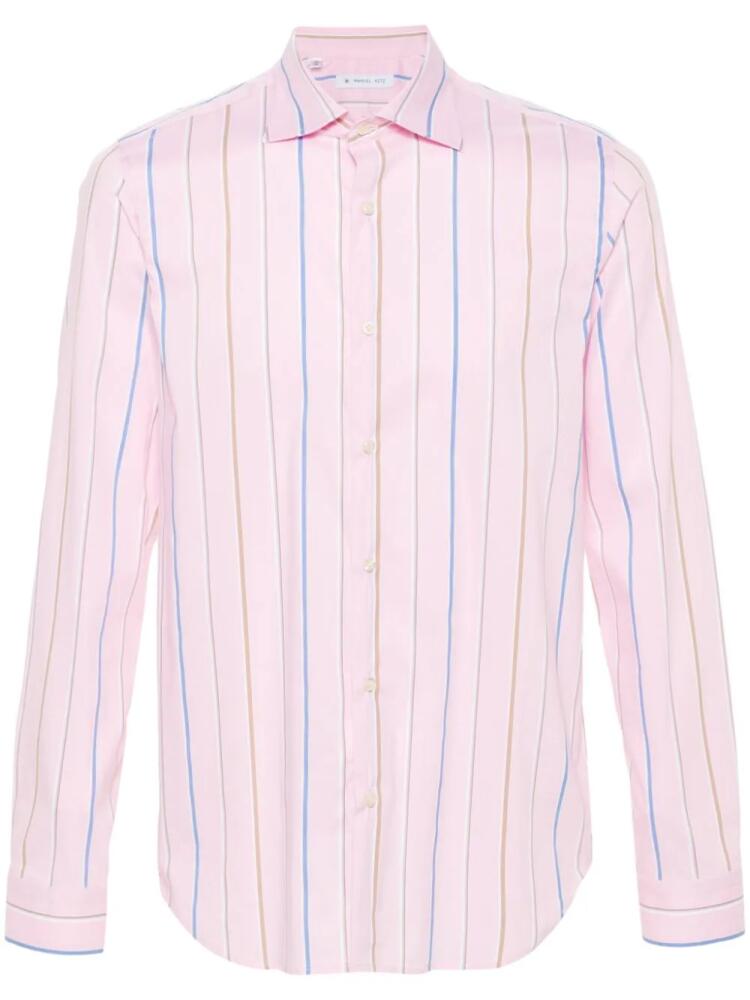 Manuel Ritz long-sleeves striped shirt - Pink Cover