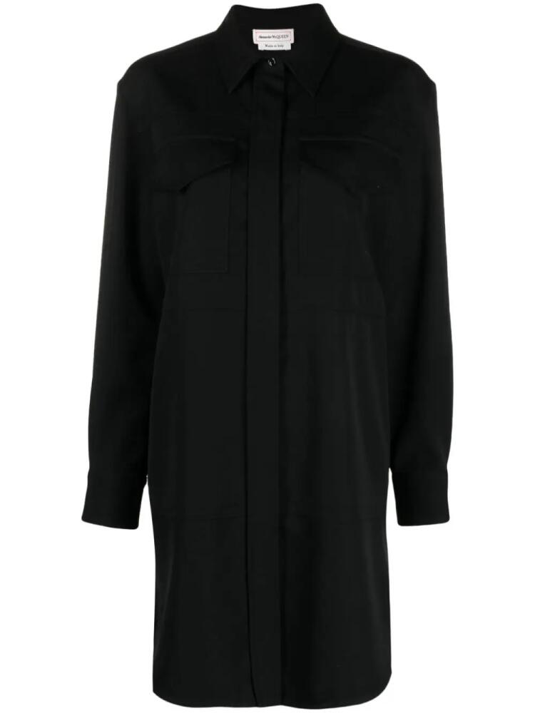 Alexander McQueen wool shirt minidress - Black Cover