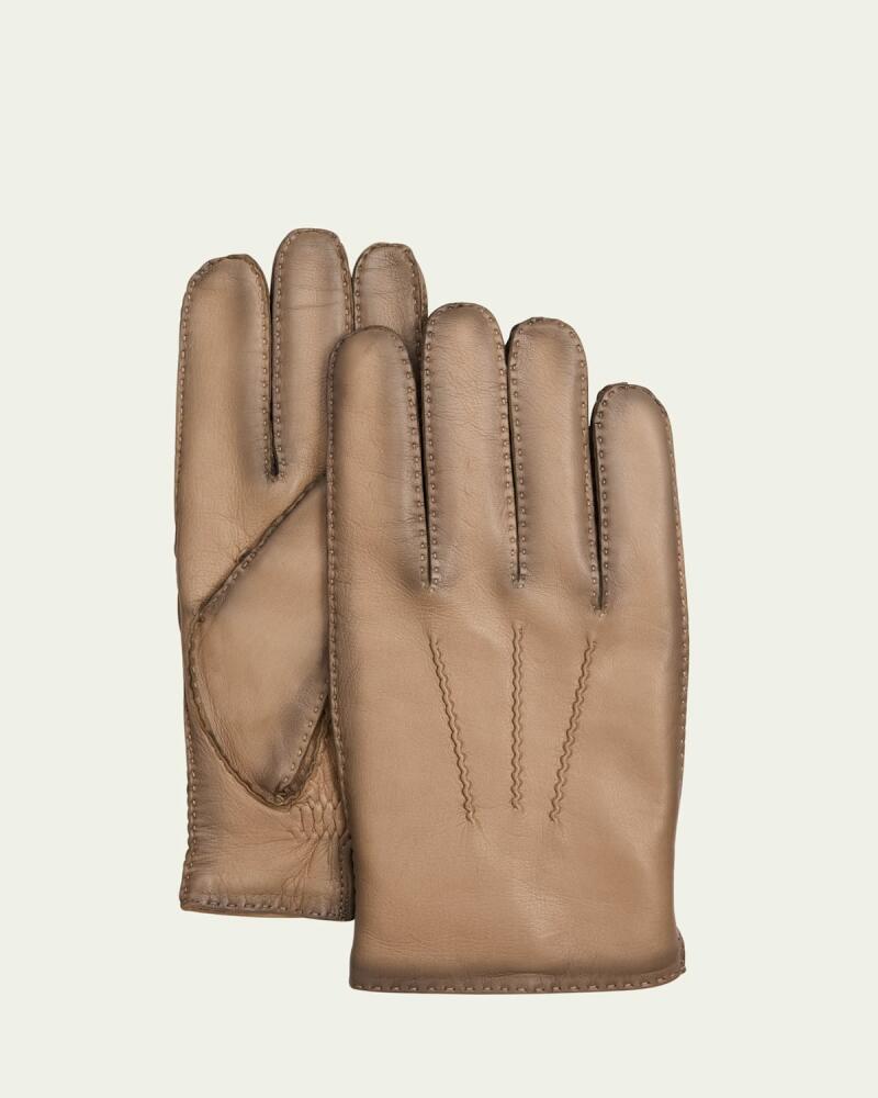 Agnelle Men's Patina Leather Gloves Cover