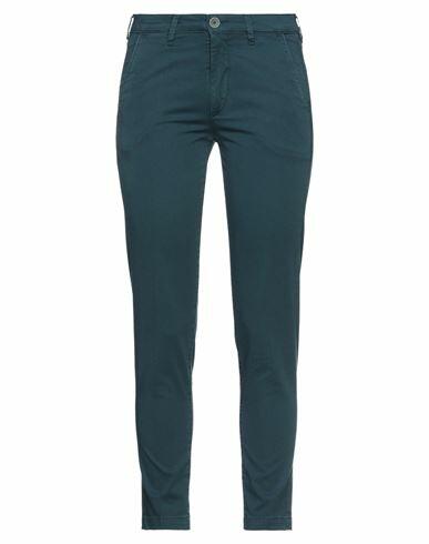 Barba Napoli Woman Pants Deep jade Cotton, Elastane Cover