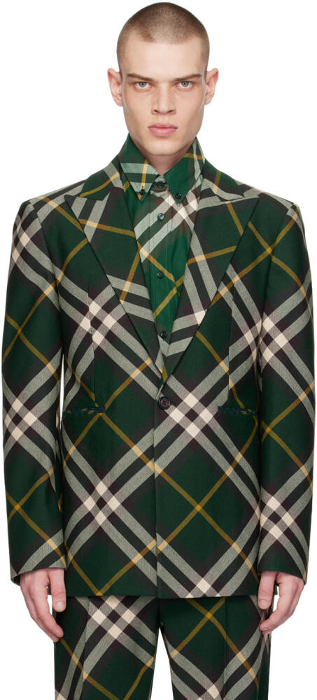 Burberry Green Check Blazer Cover