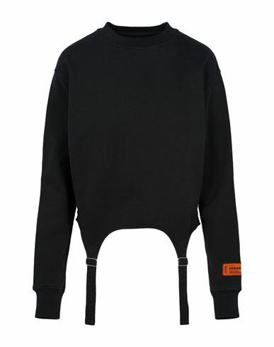 Heron Preston Hooks Crewneck Sweatershirt Woman Sweatshirt Black Cotton Cover