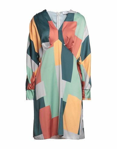 Closet Woman Midi dress Light green Polyester Cover