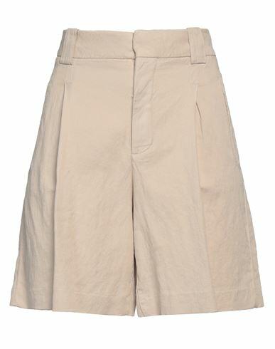 Closed Woman Shorts & Bermuda Shorts Beige Cotton, Linen, Lyocell, Elastane Cover