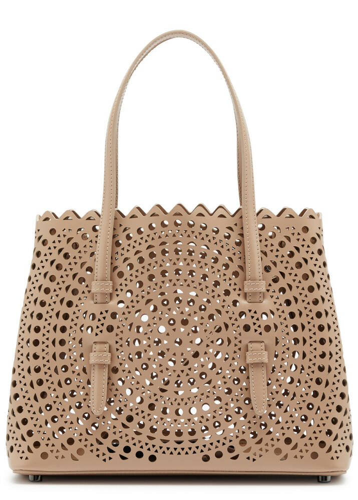 Alaïa Mina 25 Leather top Handle bag - Sand Cover