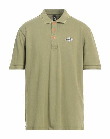 Replay Man Polo shirt Sage green Cotton Cover