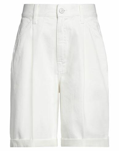 (+) People Woman Shorts & Bermuda Shorts Ivory Cotton Cover