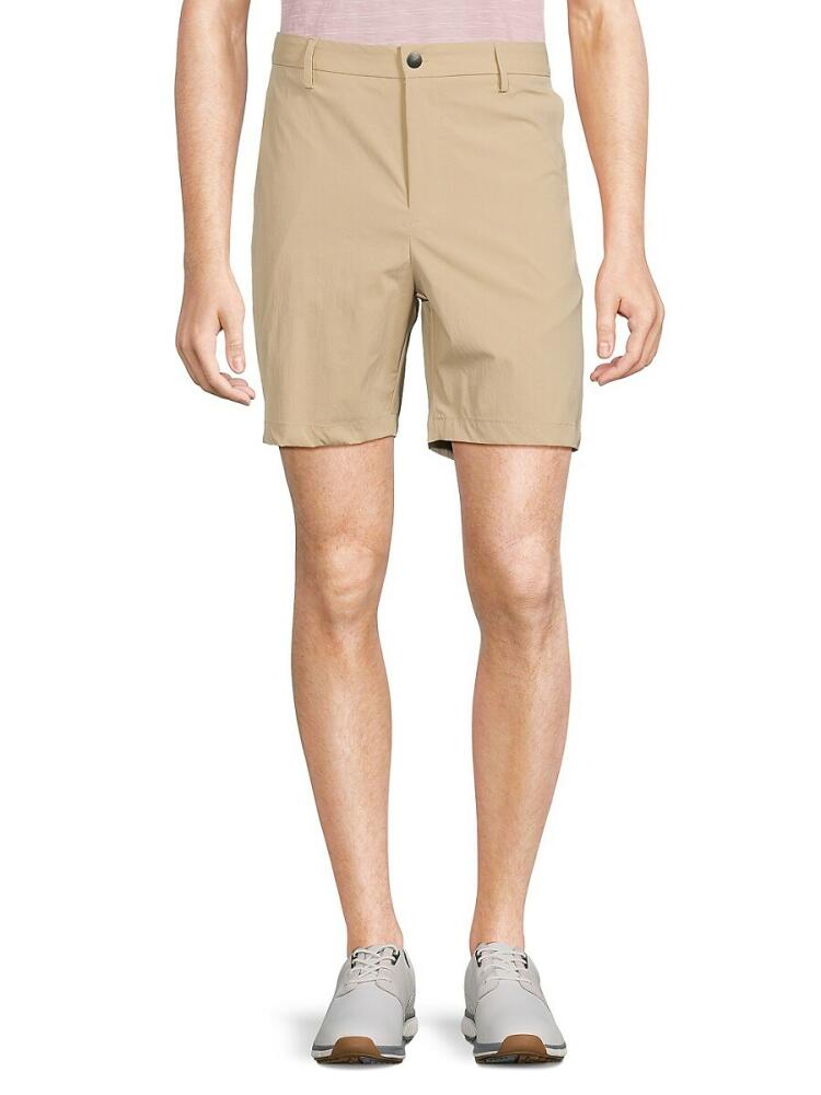 Onia Men's Solid Flat Front Shorts - Sand Cover