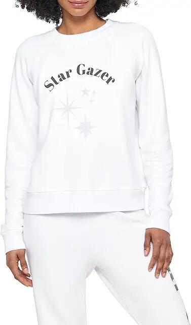 Spiritual Gangster Star Gazer Forever Crew (White) Women's Sweater Cover