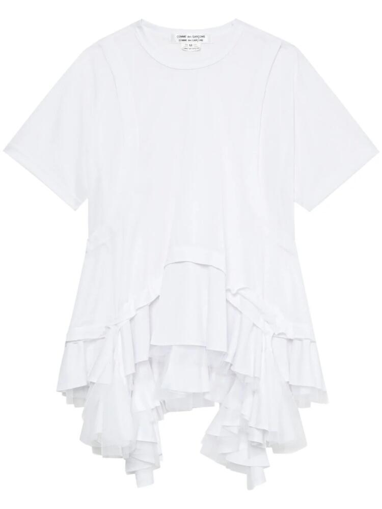 Comme Des Garçons Comme Des Garçons asymmetric ruffled T-shirt - White Cover