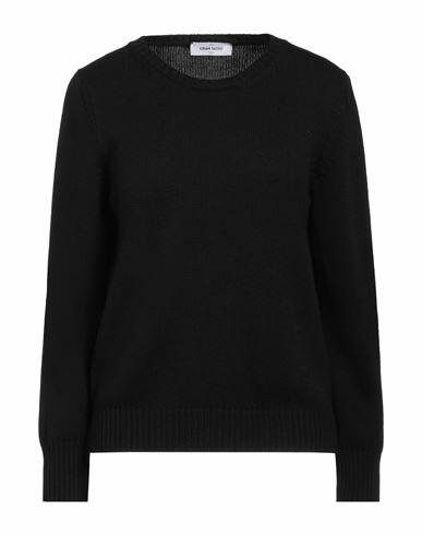 Gran Sasso Woman Sweater Black Virgin Wool Cover