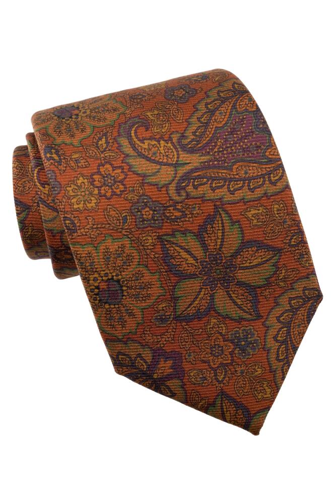 Elizabetta Trevi - Printed Silk Tie for Men in Ginger Cover