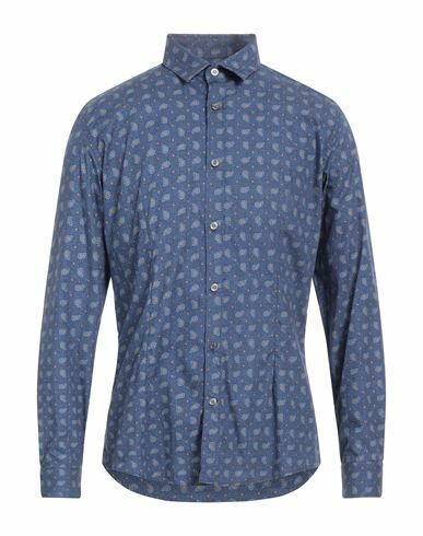 Grey Daniele Alessandrini Man Shirt Blue Size 15 ¾ Cotton Cover