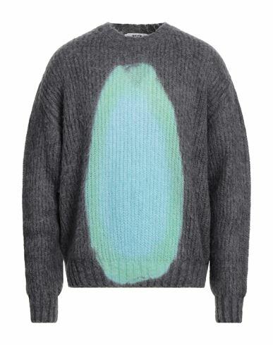 Msgm Man Sweater Lead Acrylic, Polyamide, Mohair wool Cover