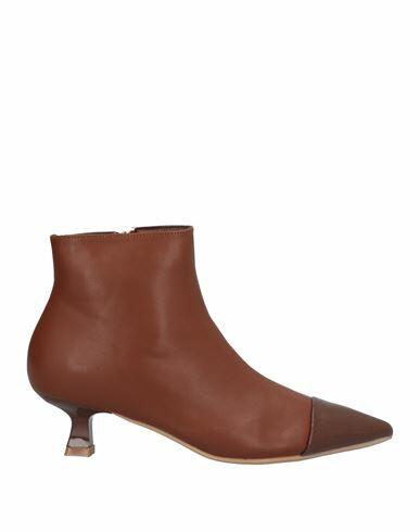 Francesco Milano Woman Ankle boots Brown Soft Leather Cover